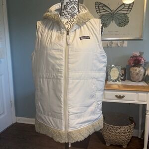 Patagonia Cream Fleece-Lined Vest